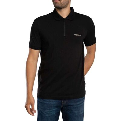 Polotröjor med korta ärmar EAX Slim-fit pikétröja med logotyp och dragkedja EU XXL,EU S,EU M,EU L,EU XL Herr Polotröjor med korta ärmar EAX Slim-fit pikétröja med logotyp och dragkedja EU XXL,EU S,EU M,EU L,EU XL Herr