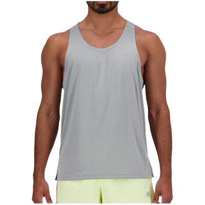 Linnen / Ärmlösa T-shirts New Balance Débardeur gris sans manches en polyester EU L Herr Linnen / Ärmlösa T-shirts New Balance Débardeur gris sans manches en polyester EU L Herr