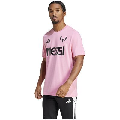 adidas Messi Namn och Nummer Grafisk T-shirt - Rosa adidas Messi Namn och Nummer Grafisk T-shirt - Rosa