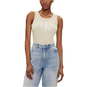 Calvin Klein Jeans Grön ärmlös bomullstopp - Tank Top Calvin Klein Jeans Grön ärmlös bomullstopp - Tank Top