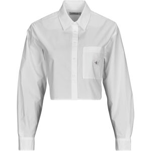 Skjortor Calvin Klein Jeans WOVEN LABEL CROPPED SHIRT EU M,EU L,EU XL Dam Skjortor Calvin Klein Jeans WOVEN LABEL CROPPED SHIRT EU M,EU L,EU XL Dam