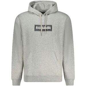 Huvtröjor Napapijri Sweat à capuche Box Logo Gris EU S Huvtröjor Napapijri Sweat à capuche Box Logo Gris EU S