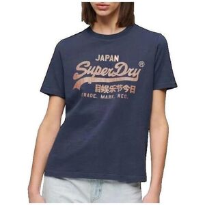 T-shirts med korta ärmar Superdry T-shirt Relaxed à logo métallisé EU S,EU M Dam T-shirts med korta ärmar Superdry T-shirt Relaxed à logo métallisé EU S,EU M Dam