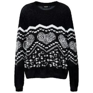 Tröjor Desigual Bordure Coeur FR 46 Dam Tröjor Desigual Bordure Coeur FR 46 Dam