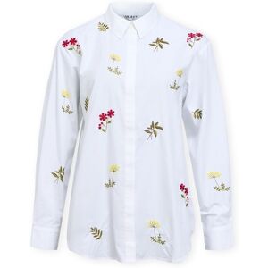 Skjortor med långa ärmar Object Jelena Shirt - White Embroidery FR 38 Dam Skjortor med långa ärmar Object Jelena Shirt - White Embroidery FR 38 Dam