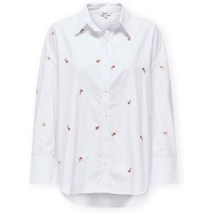 Blusar Only Oregon Alva Shirt - Bright White/Flower EU M,EU L Dam Blusar Only Oregon Alva Shirt - Bright White/Flower EU M,EU L Dam