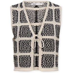 Blusar Only Loa Vest - Birch/Black EU S,EU M,EU L,EU XL Dam Blusar Only Loa Vest - Birch/Black EU S,EU M,EU L,EU XL Dam