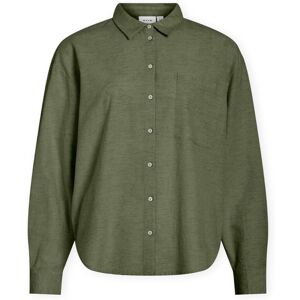 Skjortor Vila Noos Prisilla Loose Shirt - Olivine FR 34,FR 36,FR 38,FR 40 Dam Skjortor Vila Noos Prisilla Loose Shirt - Olivine FR 34,FR 36,FR 38,FR 40 Dam