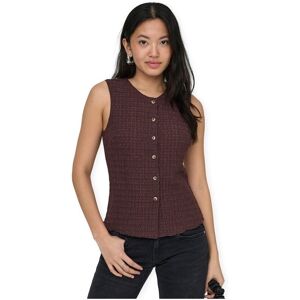 Blusar Only Noos Top Ilse - Deep Mahogany EU L,EU XS Dam Blusar Only Noos Top Ilse - Deep Mahogany EU L,EU XS Dam