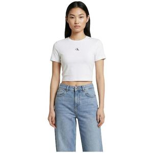 T-shirts med korta ärmar Calvin Klein Jeans T-shirt LV047AB213 beige moderne minimaliste EU M Dam T-shirts med korta ärmar Calvin Klein Jeans T-shirt LV047AB213 beige moderne minimaliste EU M Dam