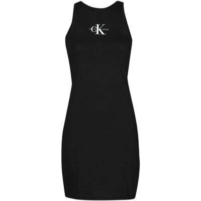 Kortklänningar Calvin Klein Jeans MONOGRAM TANK DRESS EU XS Dam Kortklänningar Calvin Klein Jeans MONOGRAM TANK DRESS EU XS Dam