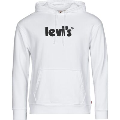 Levi's XXL Vit Avslappnad Huvtröja - Huvtröja Levi's XXL Vit Avslappnad Huvtröja - Huvtröja