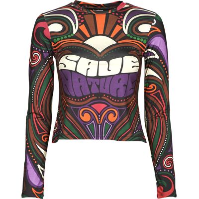 Långärmade T-shirts Desigual BLAIR EU S,EU M,EU XS Dam Långärmade T-shirts Desigual BLAIR EU S,EU M,EU XS Dam