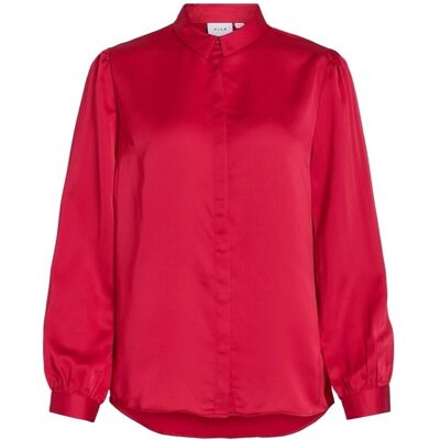 Blusar Vila Noos Ellette Satin Shirt - Love Potion FR 34,FR 36,FR 38,FR 40,FR 42 Dam Blusar Vila Noos Ellette Satin Shirt - Love Potion FR 34,FR 36,FR 38,FR 40,FR 42 Dam