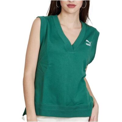 Puma Modell 53807637 Grön V-ringad T-shirt - Casual Puma Modell 53807637 Grön V-ringad T-shirt - Casual
