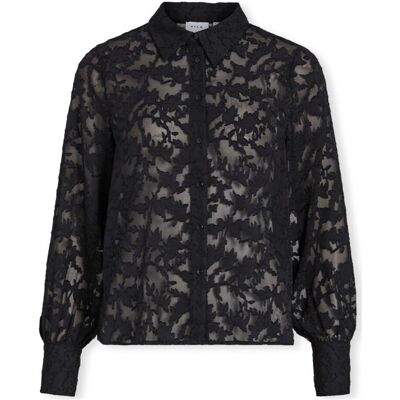 Blusar Vila Noos Flema New Shirt L/S - Black FR 36 Dam Blusar Vila Noos Flema New Shirt L/S - Black FR 36 Dam
