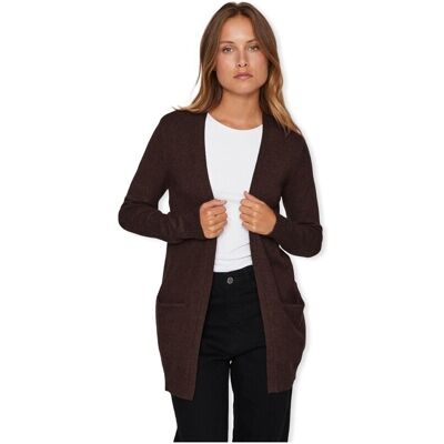 Kappor Vila Noos Ril Cardigan - Coffee Bean EU S Dam Kappor Vila Noos Ril Cardigan - Coffee Bean EU S Dam