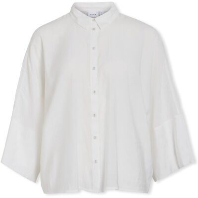 Blusar Vila Aspyn 3/4 Loose Shirt - Cloud Dancer FR 36,FR 38,FR 40 Dam Blusar Vila Aspyn 3/4 Loose Shirt - Cloud Dancer FR 36,FR 38,FR 40 Dam