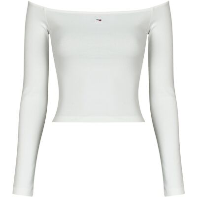 Långärmade T-shirts Tommy Jeans TJW SLIM ESSENTIAL BOAT NECK LS EU S,EU M,EU L,EU XS Dam Långärmade T-shirts Tommy Jeans TJW SLIM ESSENTIAL BOAT NECK LS EU S,EU M,EU L,EU XS Dam