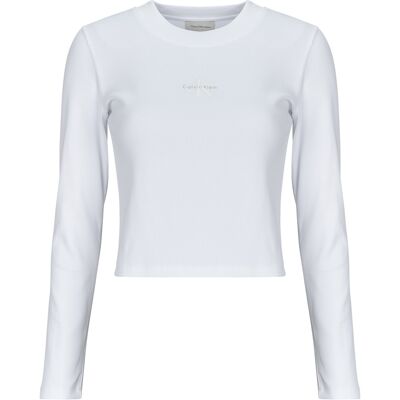 Långärmade T-shirts Calvin Klein Jeans A- LS MONOGRAM BABY TEE EU XXL,EU S,EU M,EU L,EU XL,EU XS Dam Långärmade T-shirts Calvin Klein Jeans A- LS MONOGRAM BABY TEE EU XXL,EU S,EU M,EU L,EU XL,EU XS Dam