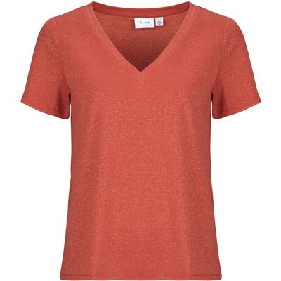 T-shirts med korta ärmar Vila VILUXI GLITTER V-NECK EU S,EU M,EU L,EU XS Dam T-shirts med korta ärmar Vila VILUXI GLITTER V-NECK EU S,EU M,EU L,EU XS Dam