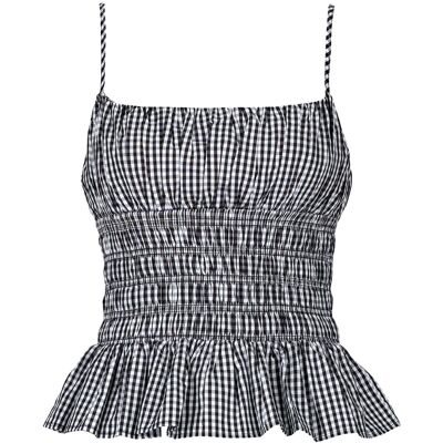Blusar MICHAEL Michael Kors GINGHAM SMOCK TOP EU L,EU XS Dam Blusar MICHAEL Michael Kors GINGHAM SMOCK TOP EU L,EU XS Dam