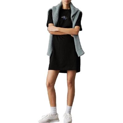 Kortklänningar Calvin Klein Jeans Robe Calvin Klein Jeans noire en jersey de coton EU S,EU M,EU L Dam Kortklänningar Calvin Klein Jeans Robe Calvin Klein Jeans noire en jersey de coton EU S,EU M,EU L Dam