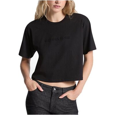 T-shirts med korta ärmar MICHAEL Michael Kors Mk Rhnstone T EU M,EU L Dam T-shirts med korta ärmar MICHAEL Michael Kors Mk Rhnstone T EU M,EU L Dam