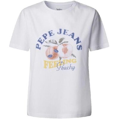 T-shirts med korta ärmar Pepe jeans T-shirt Pepe Jeans Venusa blanc manches courtes col rond EU S,EU M,EU L,EU XL Dam T-shirts med korta ärmar Pepe jeans T-shirt Pepe Jeans Venusa blanc manches courtes col rond EU S,EU M,EU L,EU XL Dam