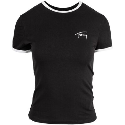 T-shirts med korta ärmar Tommy Hilfiger DW0DW17377BDS EU S,EU M Dam T-shirts med korta ärmar Tommy Hilfiger DW0DW17377BDS EU S,EU M Dam