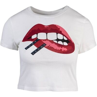 T-shirts med korta ärmar Tommy Hilfiger DW0DW17373YBR EU L,EU XS Dam T-shirts med korta ärmar Tommy Hilfiger DW0DW17373YBR EU L,EU XS Dam