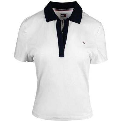 Polotröjor med korta ärmar Tommy Hilfiger DW0DW17225YBR EU S Dam Polotröjor med korta ärmar Tommy Hilfiger DW0DW17225YBR EU S Dam