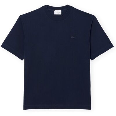 T-shirts & Pikétröjor Lacoste Heavy Jersey Loose Fit T-Shirt - Navy Blue EU M Dam T-shirts & Pikétröjor Lacoste Heavy Jersey Loose Fit T-Shirt - Navy Blue EU M Dam