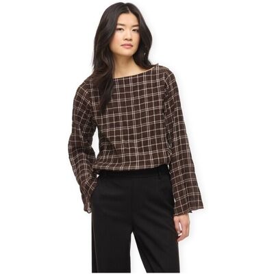 Blusar Vila Top Ebla - Coffe Bean/Birch FR 38,FR 40,FR 42 Dam Blusar Vila Top Ebla - Coffe Bean/Birch FR 38,FR 40,FR 42 Dam