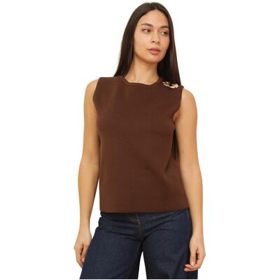 Linnen / Ärmlösa T-shirts La Modeuse 77526_P183793 One size Dam Linnen / Ärmlösa T-shirts La Modeuse 77526_P183793 One size Dam