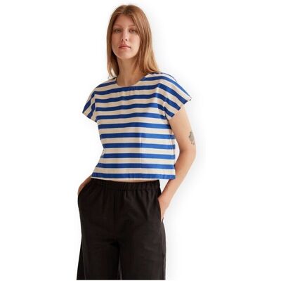 Blusar Compania Fantastica COMPAÑIA FANTÁSTICA Top 41001 - Bamboo Blue EU L,EU XL Dam Blusar Compania Fantastica COMPAÑIA FANTÁSTICA Top 41001 - Bamboo Blue EU L,EU XL Dam