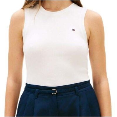 Linnen / Ärmlösa T-shirts Tommy Hilfiger Ww0ww47806 EU M,EU L Dam Linnen / Ärmlösa T-shirts Tommy Hilfiger Ww0ww47806 EU M,EU L Dam