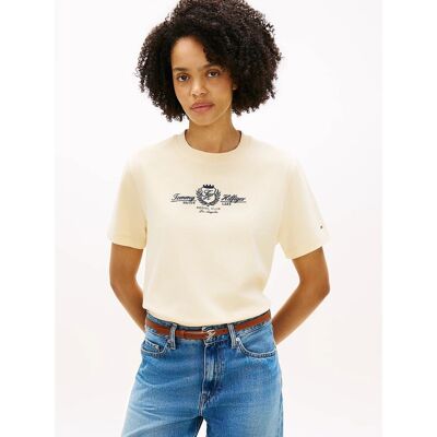 T-shirts med korta ärmar Tommy Hilfiger WW0WW48713 IT XS,IT S,IT M Dam T-shirts med korta ärmar Tommy Hilfiger WW0WW48713 IT XS,IT S,IT M Dam