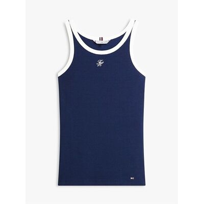 Linnen / Ärmlösa T-shirts Tommy Hilfiger WW0WW48712 IT XS,IT M,IT L Dam Linnen / Ärmlösa T-shirts Tommy Hilfiger WW0WW48712 IT XS,IT M,IT L Dam