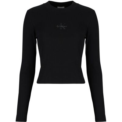 Långärmade T-shirts Calvin Klein Jeans LS MONOLOGO BABY TEE EU S,EU M,EU L,EU XS Dam Långärmade T-shirts Calvin Klein Jeans LS MONOLOGO BABY TEE EU S,EU M,EU L,EU XS Dam
