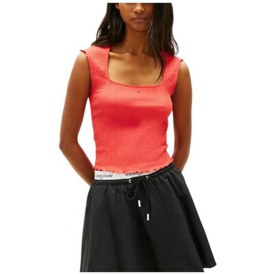 Linnen / Ärmlösa T-shirts Tommy Hilfiger DW0DW22220 XK3 EU S,EU M,EU L,EU XS Dam Linnen / Ärmlösa T-shirts Tommy Hilfiger DW0DW22220 XK3 EU S,EU M,EU L,EU XS Dam