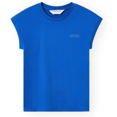 T-shirts med korta ärmar Compania Fantastica COMPAÑIA FANTÁSTICA T-Shirt 11201 - Blue EU S Dam T-shirts med korta ärmar Compania Fantastica COMPAÑIA FANTÁSTICA T-Shirt 11201 - Blue EU S Dam