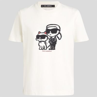 T-shirts & Pikétröjor Karl Lagerfeld Ikon Sketch Duo T-shirt EU XS Dam T-shirts & Pikétröjor Karl Lagerfeld Ikon Sketch Duo T-shirt EU XS Dam