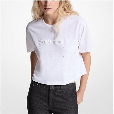 T-shirts med korta ärmar MICHAEL Michael Kors Mk Rhnstone T EU M Dam T-shirts med korta ärmar MICHAEL Michael Kors Mk Rhnstone T EU M Dam