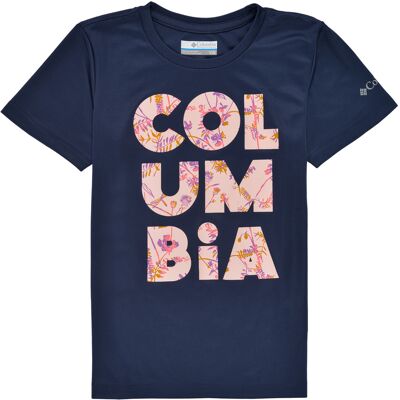 Columbia Petit Pond Graphic blå t-shirt för tjejer Columbia Petit Pond Graphic blå t-shirt för tjejer