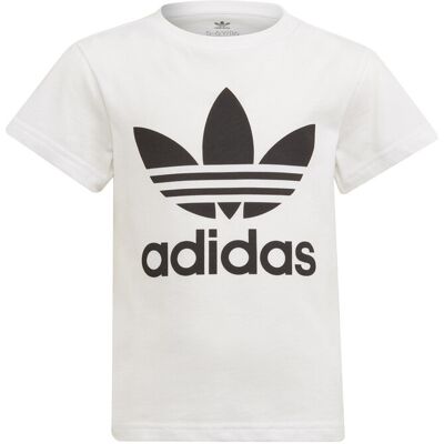 Adidas Vit Barn T-shirt med Logga - Kort Ärmar Adidas Vit Barn T-shirt med Logga - Kort Ärmar