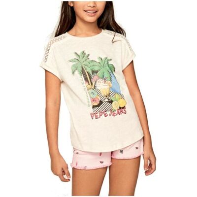 T-shirts med korta ärmar Pepe jeans PG502458 6 år,8 år Flickor T-shirts med korta ärmar Pepe jeans PG502458 6 år,8 år Flickor