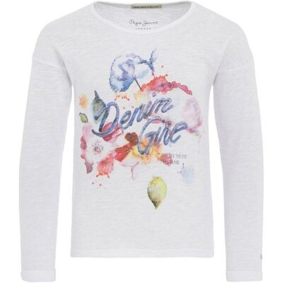 Långärmade T-shirts Pepe jeans PG501345 4 år Flickor Långärmade T-shirts Pepe jeans PG501345 4 år Flickor
