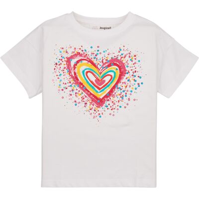 T-shirts med korta ärmar Desigual TS_HEART 3 / 4 år,11 / 12 år,5 / 6 år,7 / 8 år Flickor T-shirts med korta ärmar Desigual TS_HEART 3 / 4 år,11 / 12 år,5 / 6 år,7 / 8 år Flickor