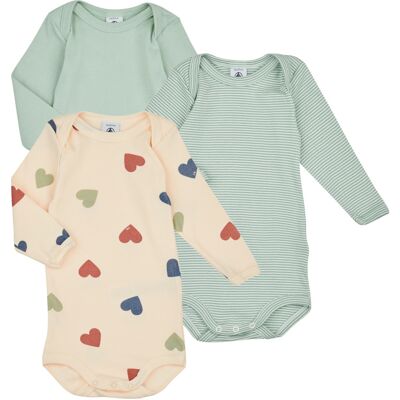 Pyjamasuppsättningar Petit Bateau BODY US ML PACK X3 3 mån,18 mån,24 mån Pyjamasuppsättningar Petit Bateau BODY US ML PACK X3 3 mån,18 mån,24 mån